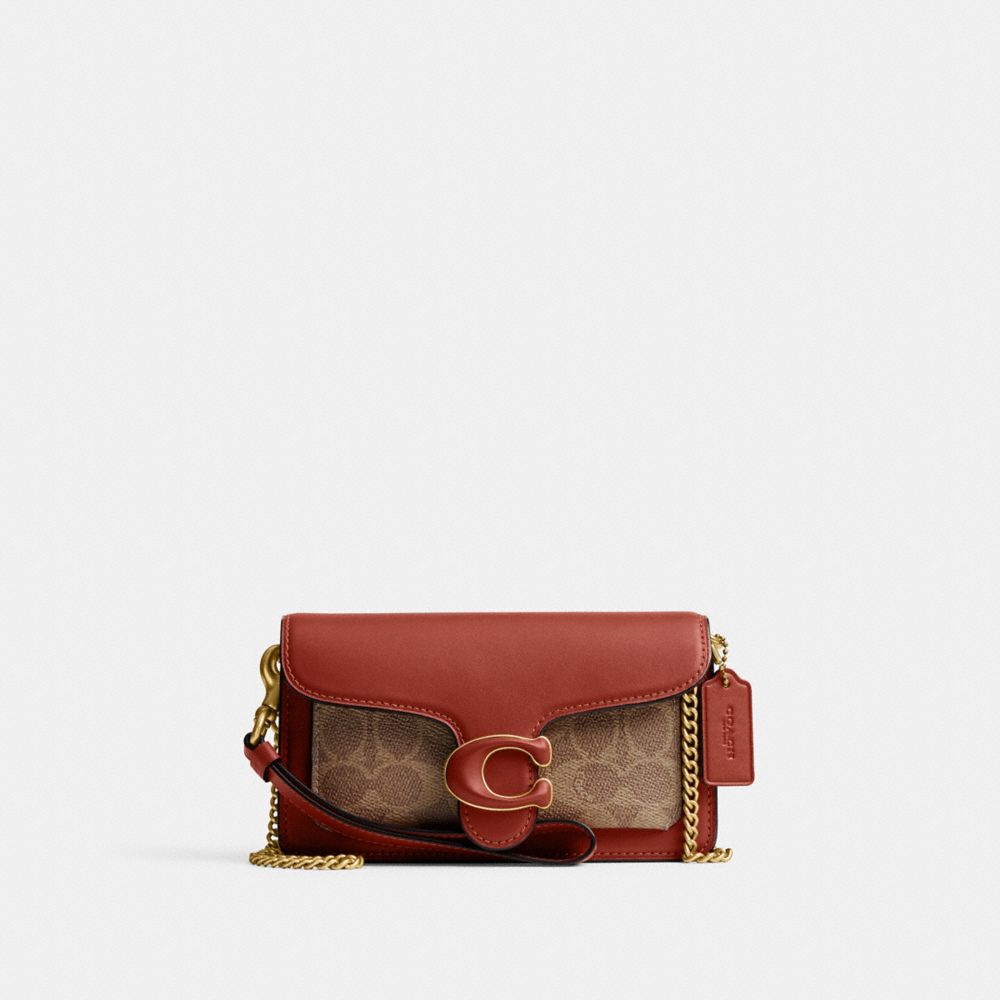 Brown / Red Coach Tabby Crossbody In Signature Women Small Wallets | SG_CH59621