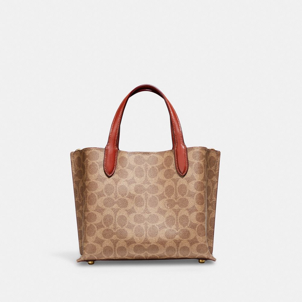 Brown / Red Coach Willow 24 In Signature Women Tote Bag | SG_CH88385