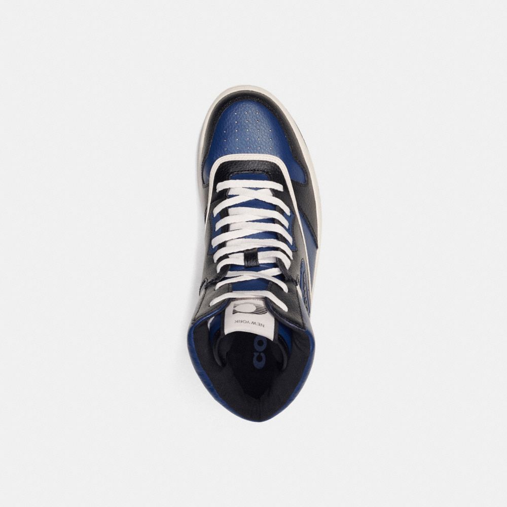 Deep Blue Coach C202 High Top Men Sneakers | SG_CH77984