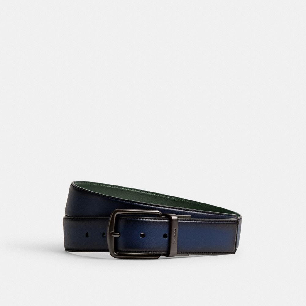 Deep Blue Coach Harness Buckle Cut To Size Reversible Belt 38 Mm Men Belts | SG_CH77224