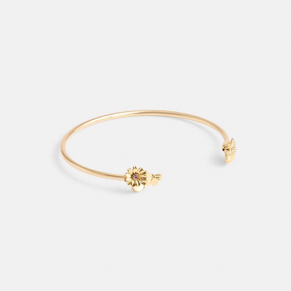 Gold Coach Garden Charms Cuff Women Bracelets | SG_CH91892