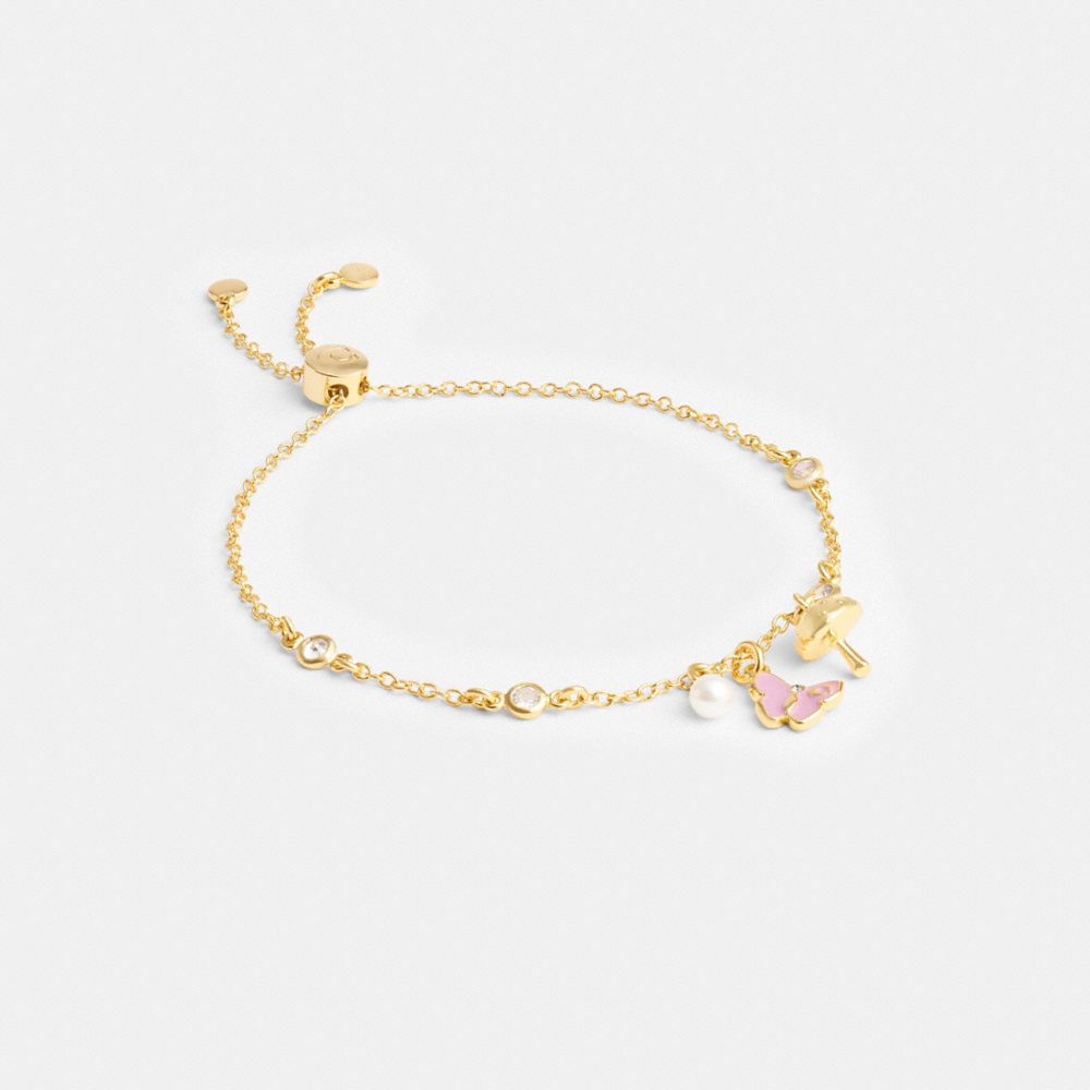 Gold Coach Garden Charms Slider Women Bracelets | SG_CH49698