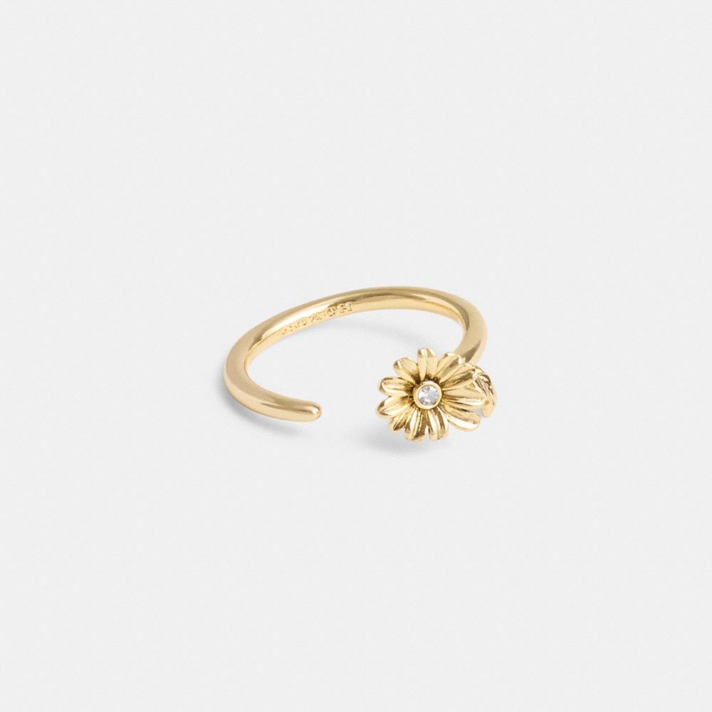 Gold Coach Garden Flower Women Ring | SG_CH21548