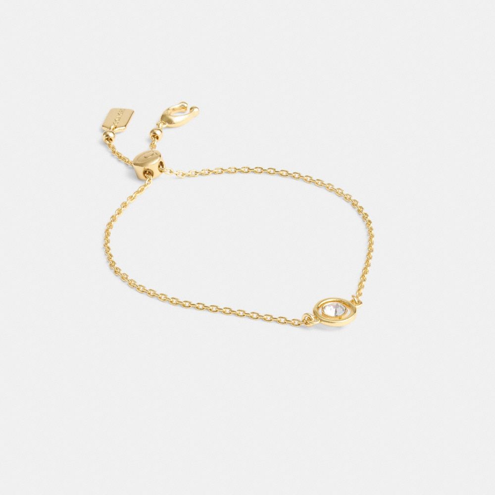 Gold Coach Halo Round Slider Women Bracelets | SG_CH27150