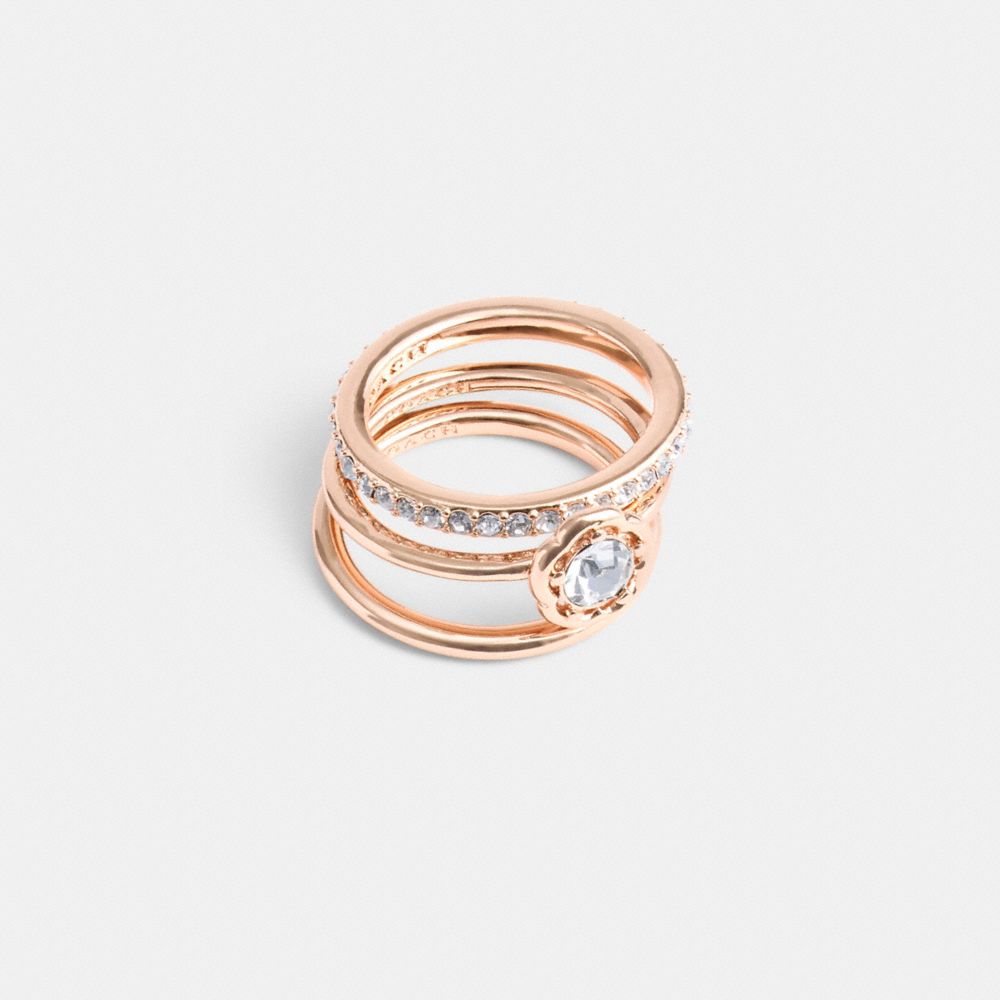 Gold Coach Halo Tea Set Women Ring | SG_CH91474