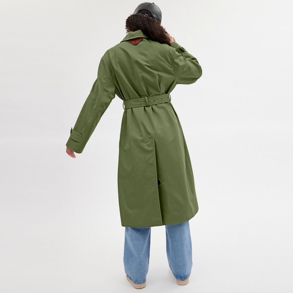 Green Coach Oversized Trench Women Jackets | SG_CH95105