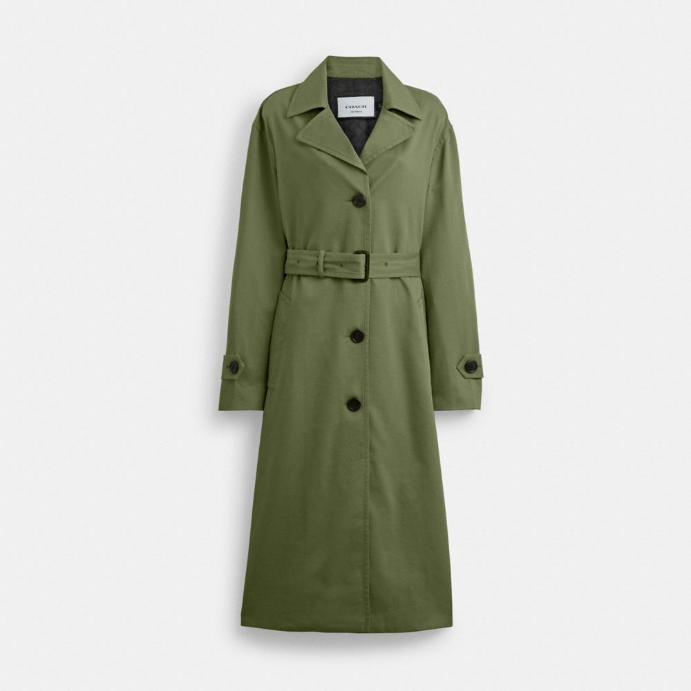 Green Coach Oversized Trench Women Jackets | SG_CH95105