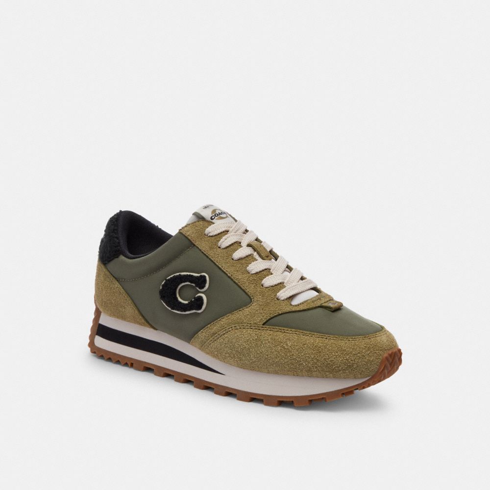 Green Coach Runner Moss Women Sneakers | SG_CH85462