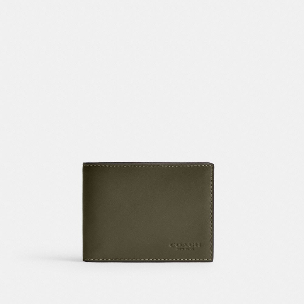 Green Coach Slim Billfold Wallet Men Billfolds | SG_CH47462