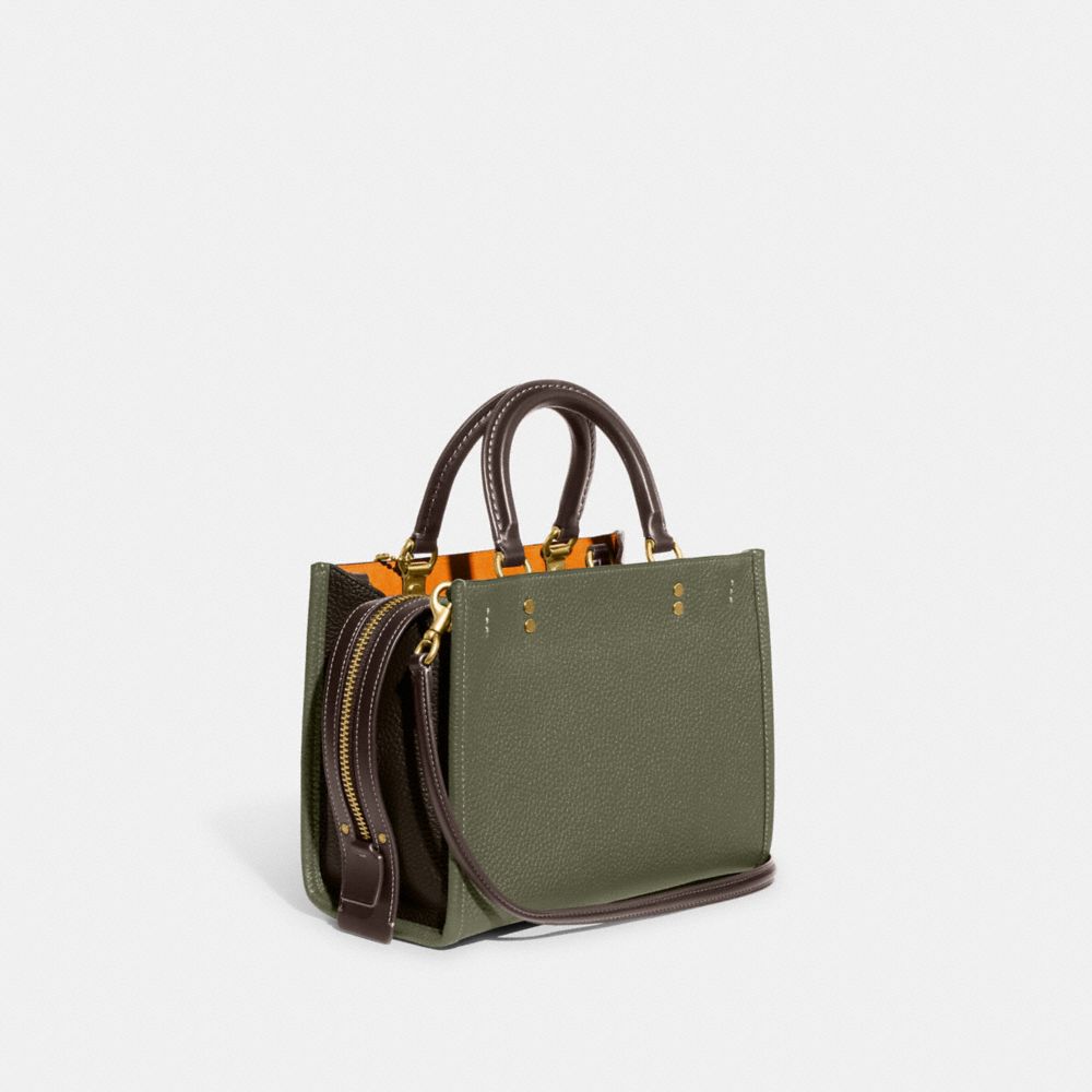 Green / Orange Coach Rogue 25 In Regenerative Leather Glovetanned Leather Women Shoulder Bags | SG_CH91768