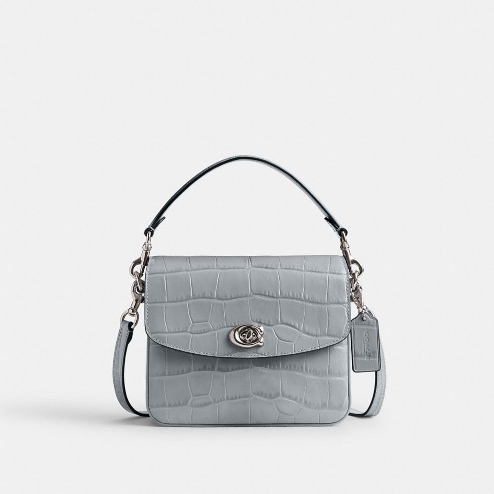 Grey Blue Coach Cassie 19 Croc Embossed Leather Women Crossbody Bags | SG_CH47829