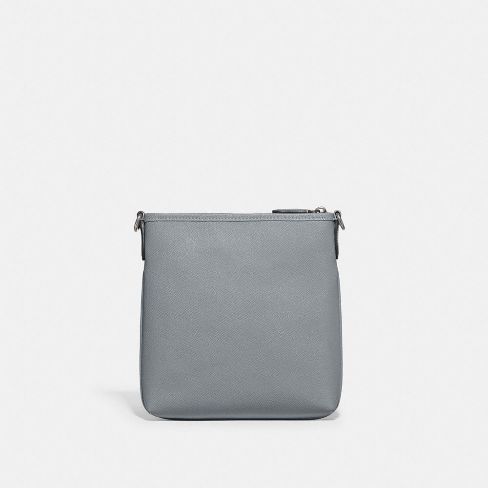 Grey Blue Coach Kitt Messenger Crossgrain Leather Women Crossbody Bags | SG_CH39872