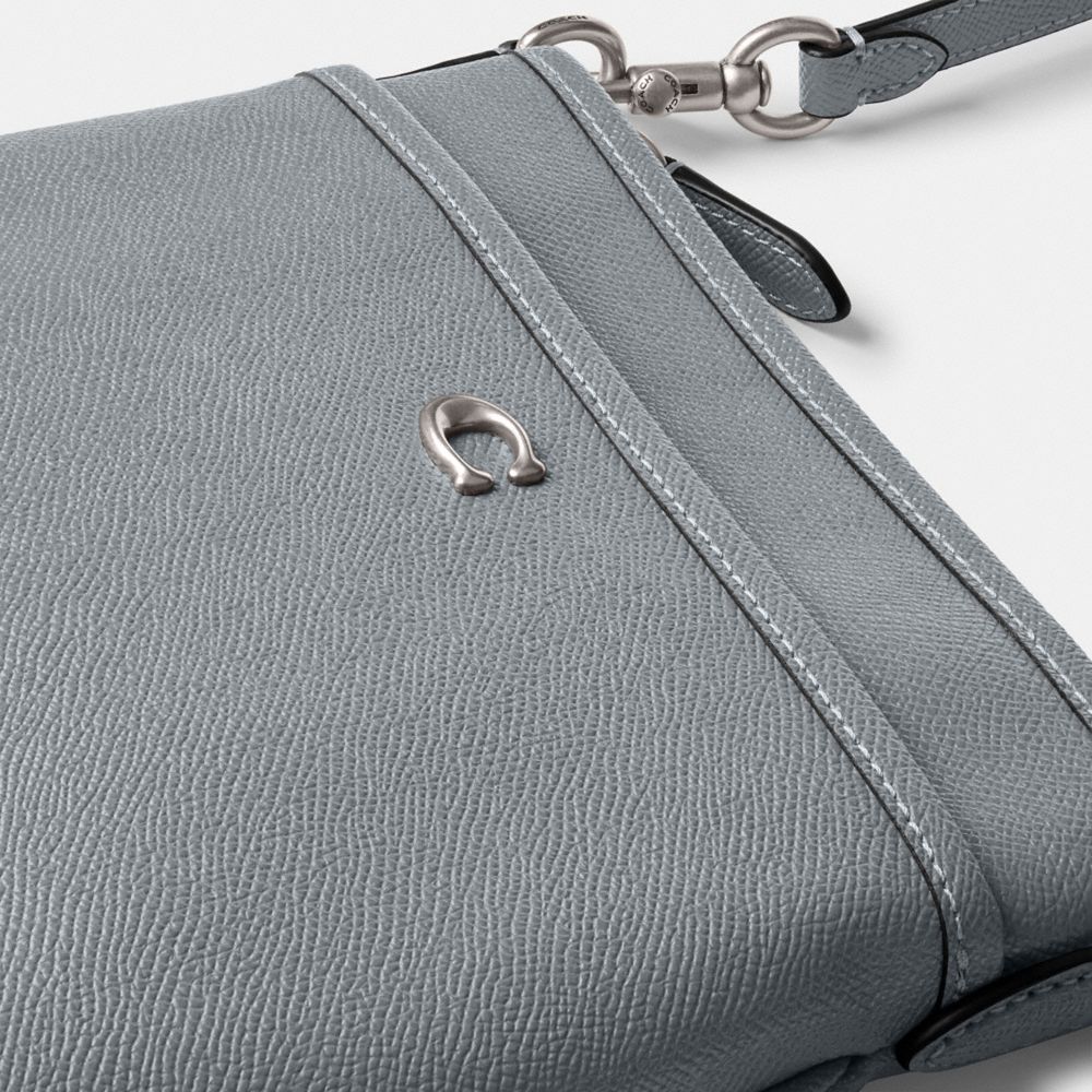 Grey Blue Coach Kitt Messenger Crossgrain Leather Women Crossbody Bags | SG_CH39872