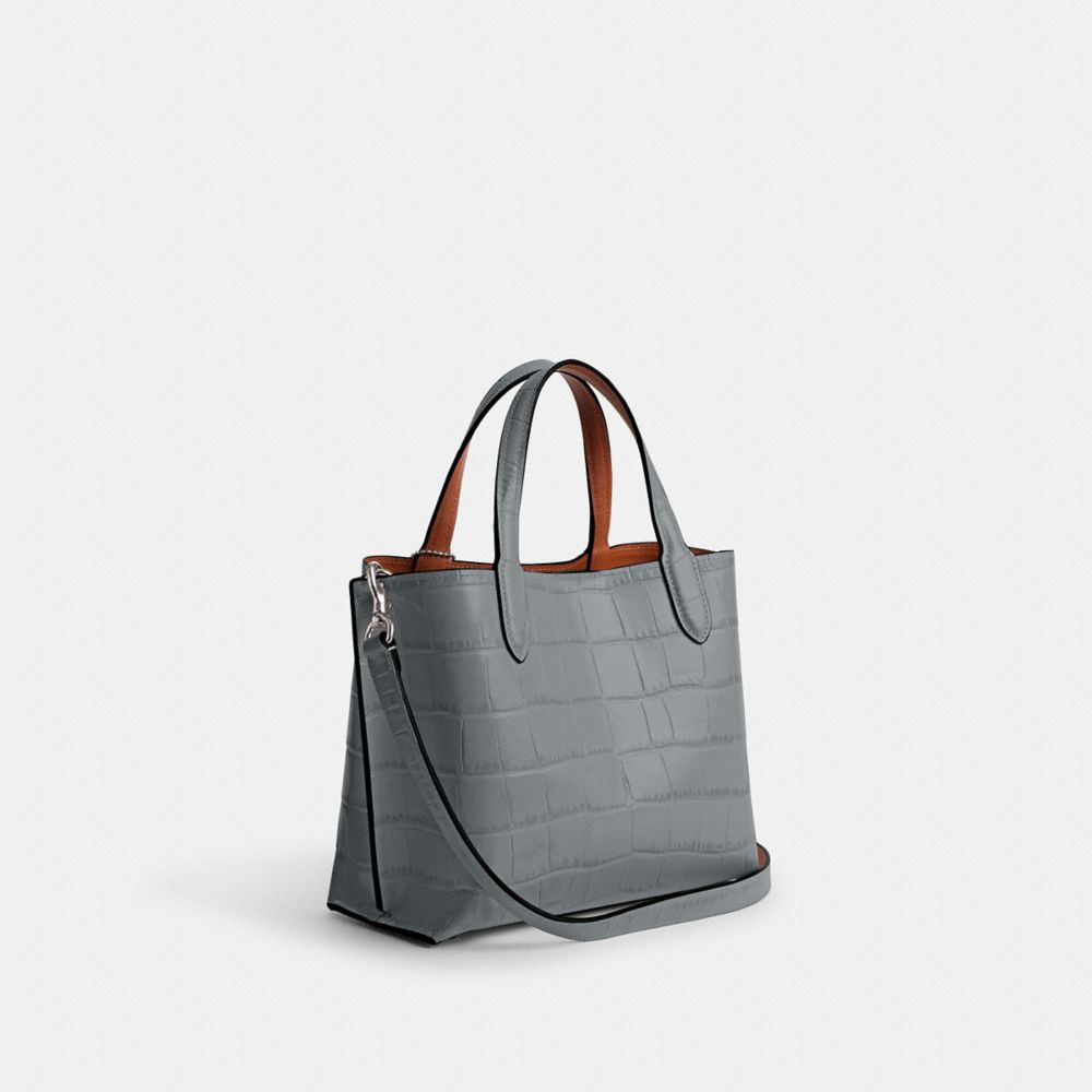 Grey Blue Coach Willow 24 Embossed Crocodile Women Tote Bag | SG_CH43935