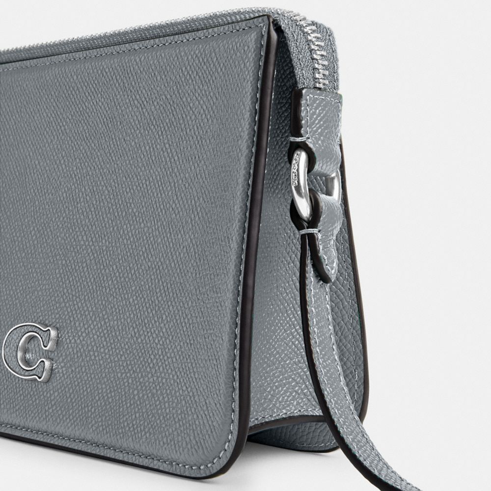 Grey Blue Coach With Signature Men Pouches | SG_CH52996