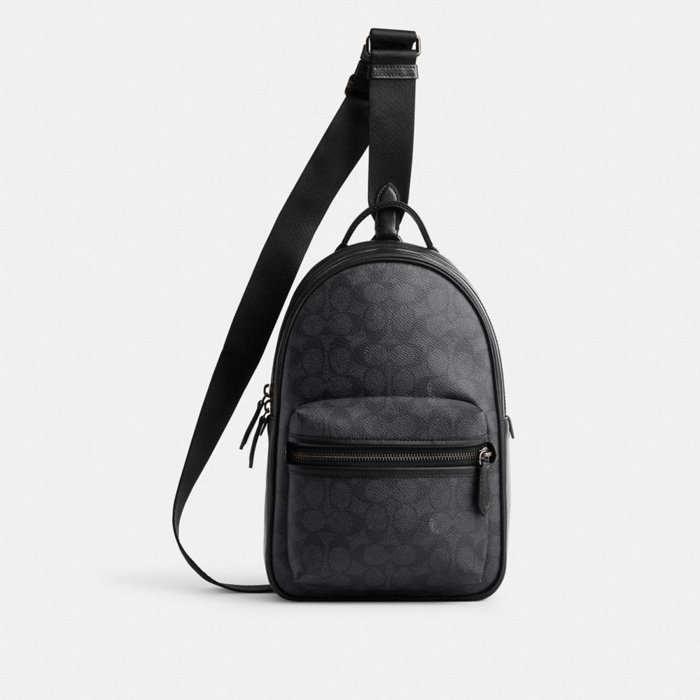 Grey Coach Charter Pack In Signature Men Crossbody Bags | SG_CH95690