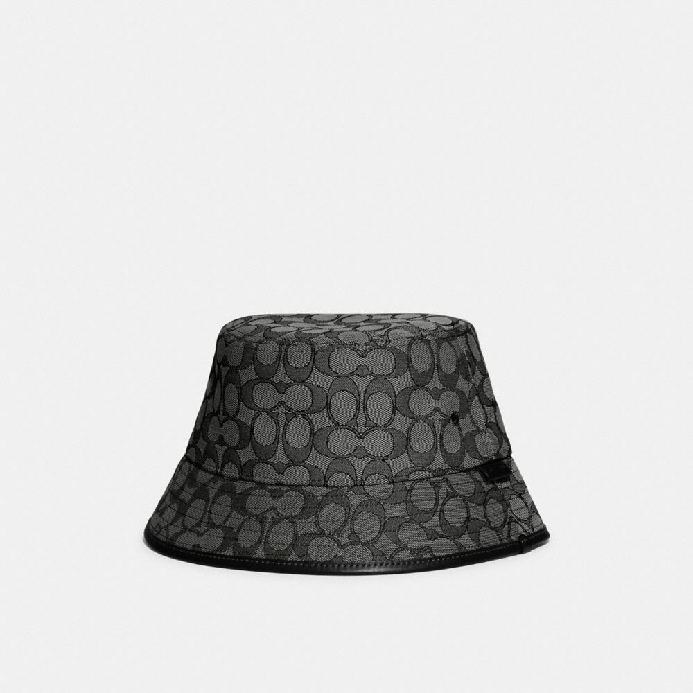 Grey Coach Signature Jacquard Bucket Men Hats | SG_CH95966