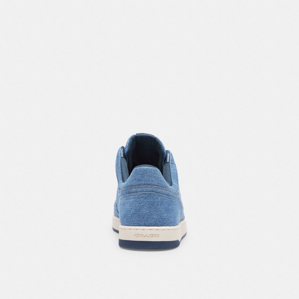 Indigo Blue Coach C201 Indigo Denim Men Sneakers | SG_CH55296