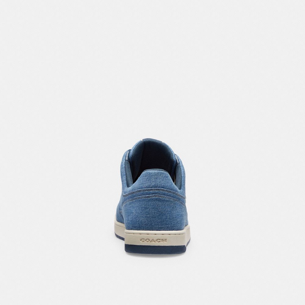 Indigo Blue Coach C201 Low Top Indigo Denim Women Sneakers | SG_CH80532