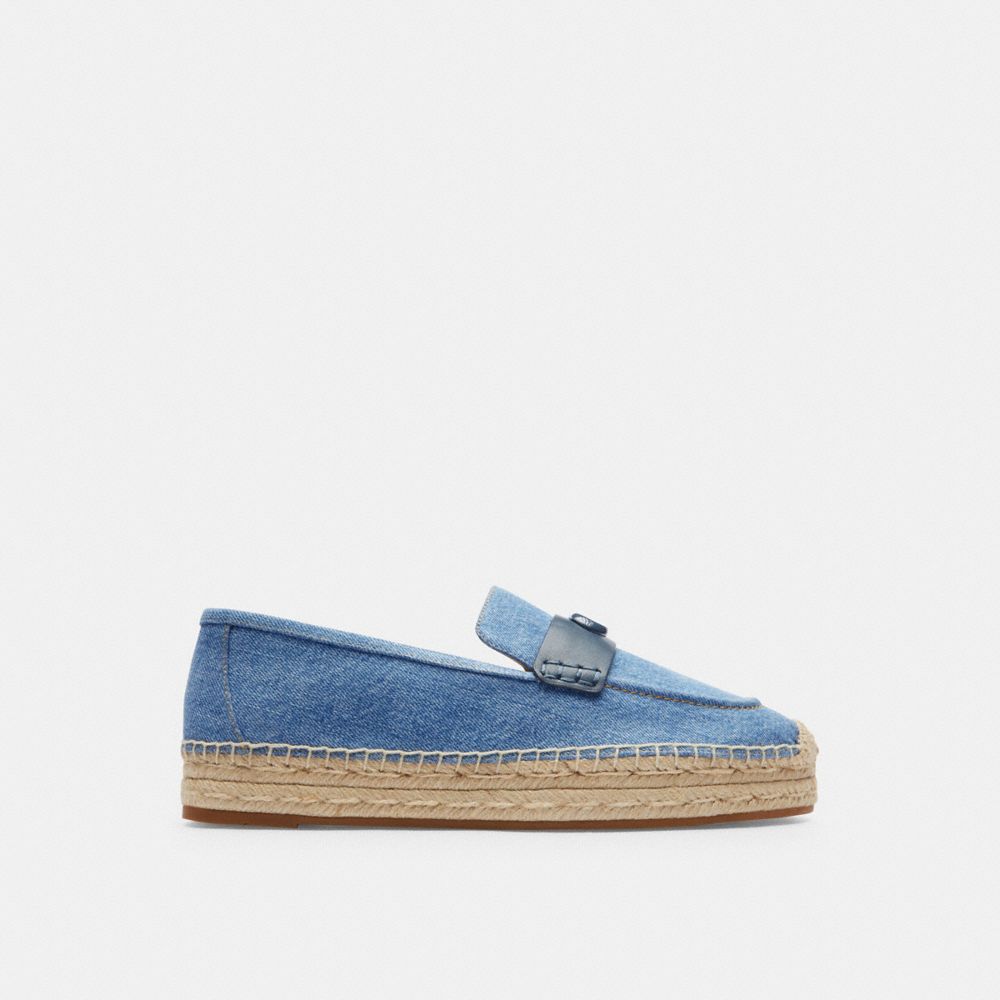 Indigo Blue Coach Camilla Indigo Denim Women Espadrille | SG_CH11390