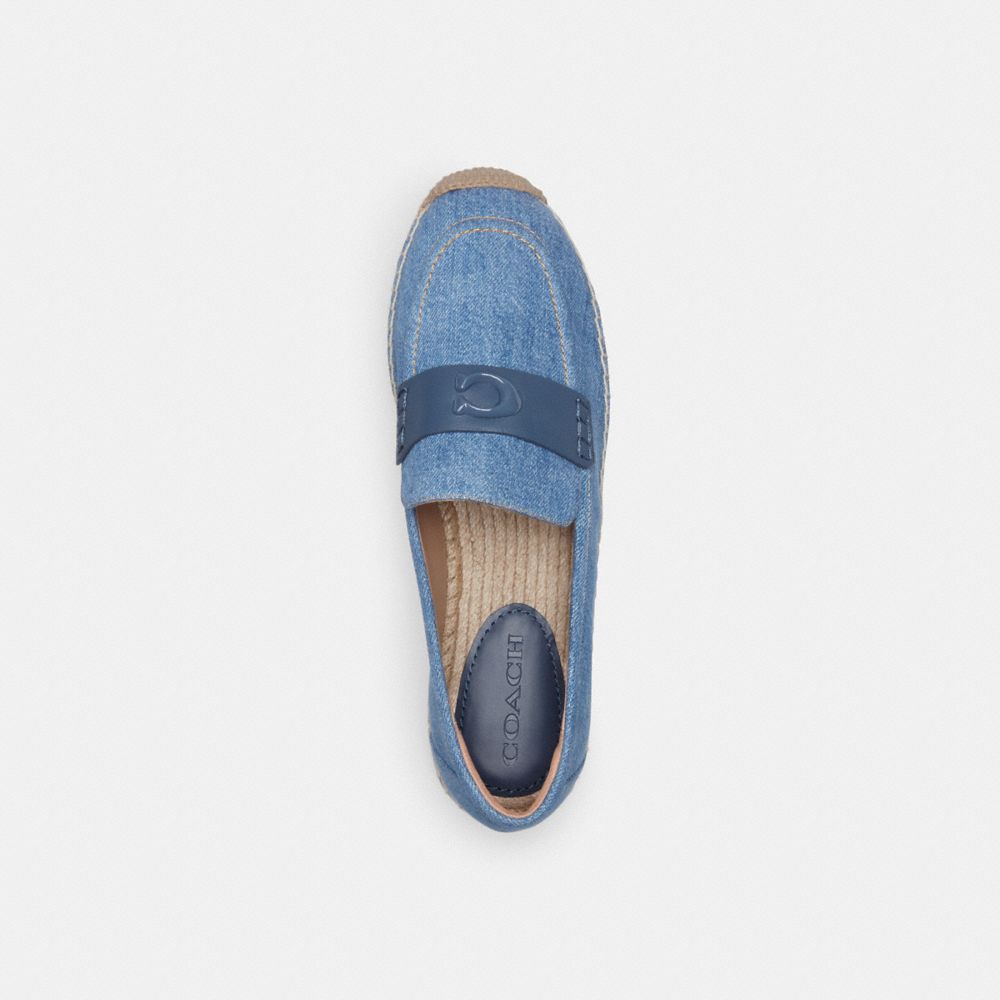 Indigo Blue Coach Camilla Indigo Denim Women Espadrille | SG_CH11390