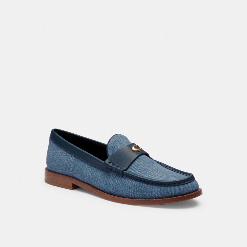 Indigo Blue Coach Jolene Indigo Denim Women Loafers | SG_CH96345