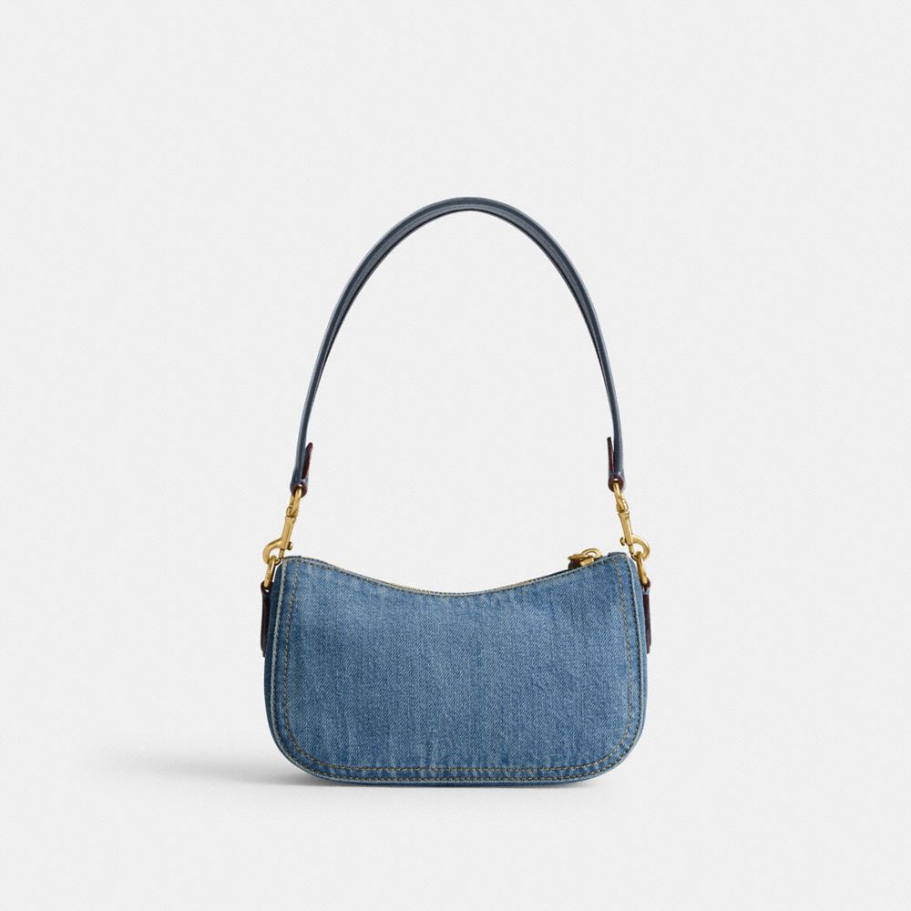 Indigo Coach Swinger 20 Brass Women Shoulder Bags | SG_CH46686