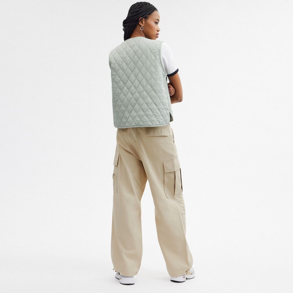 Khaki Coach Cargo Women Pants | SG_CH47125