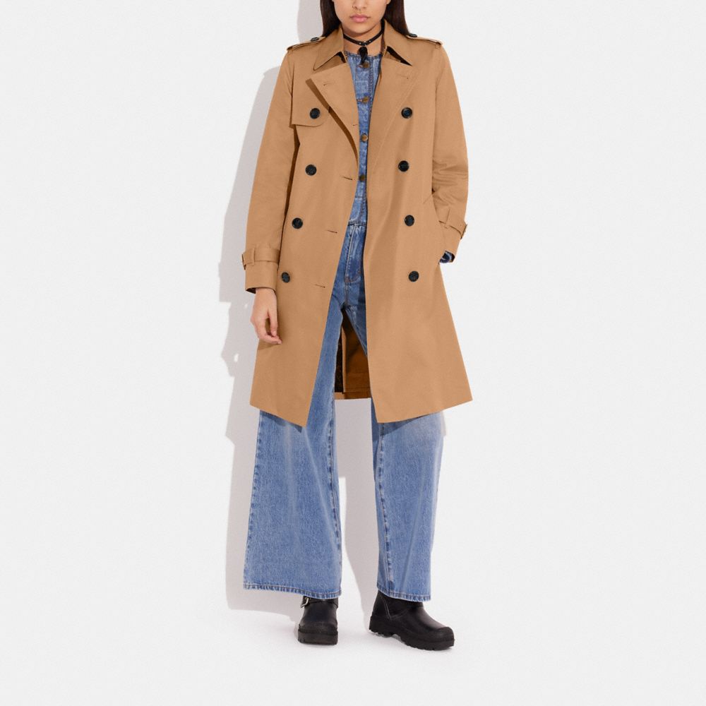 Khaki Coach Trench Women Jackets | SG_CH54369