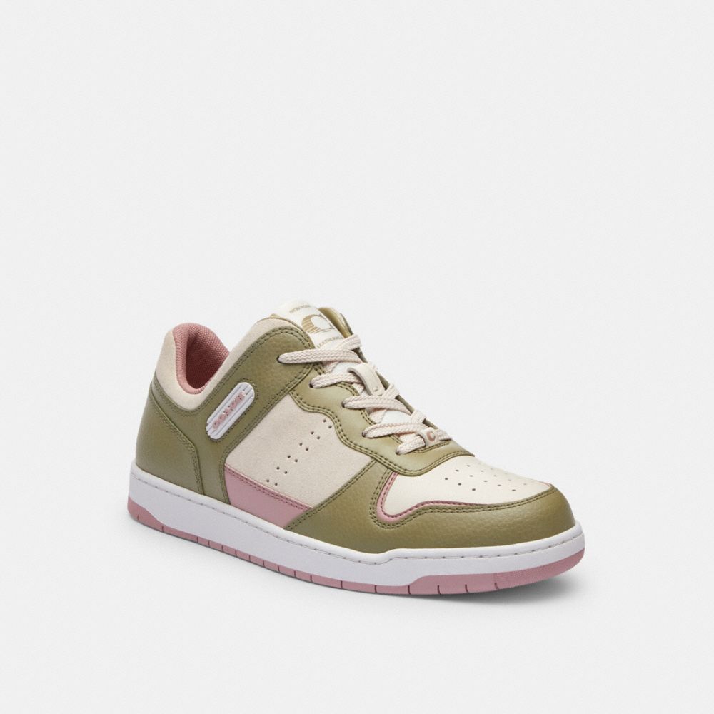 Light Rose Coach C201 Low Top Moss Women Sneakers | SG_CH75215