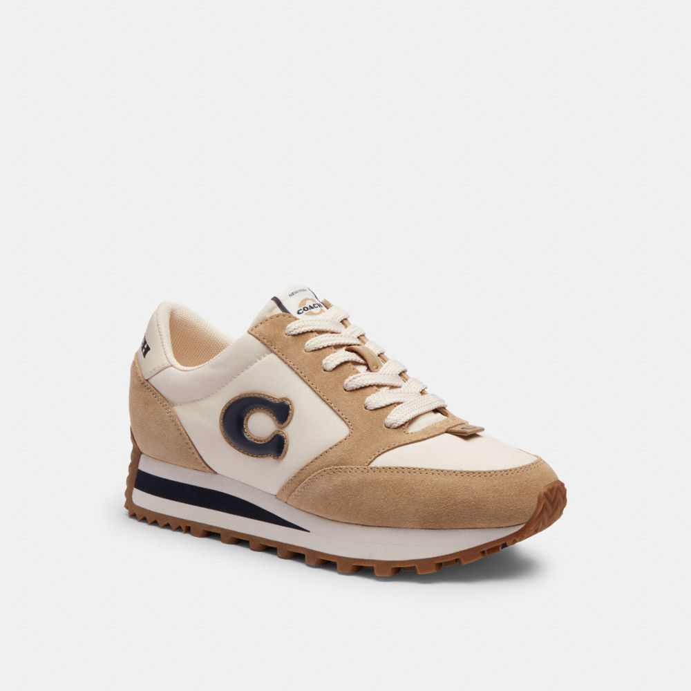 Navy Coach Runner Chalk Women Sneakers | SG_CH59300