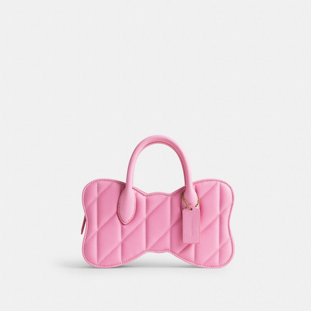 Pink Coach Bow With Quilting B4 Women Crossbody Bags | SG_CH24292