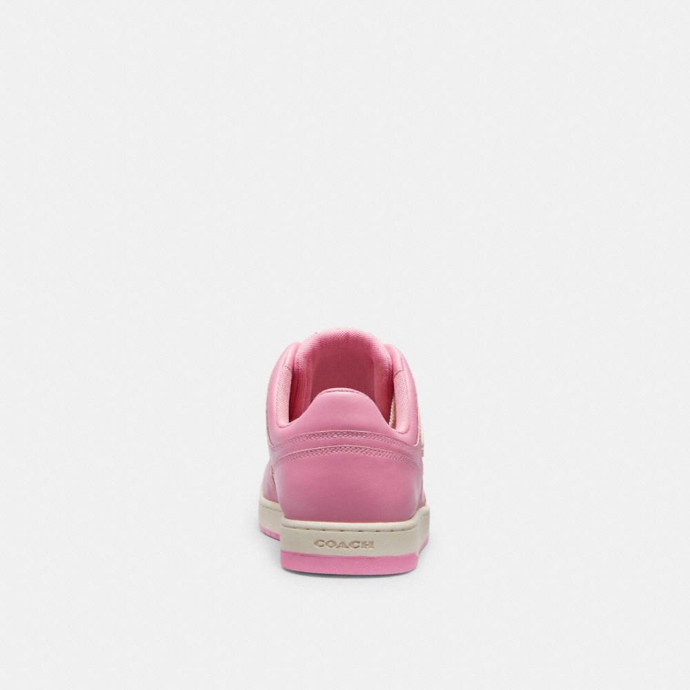 Pink Coach C201 Low Top In Signature Canvas Vivid Women Sneakers | SG_CH18295