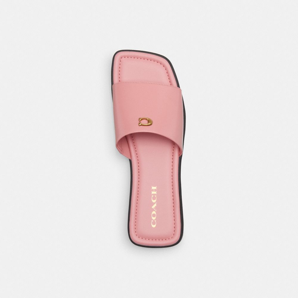 Pink Coach Florence Leather Women Sandals | SG_CH21472