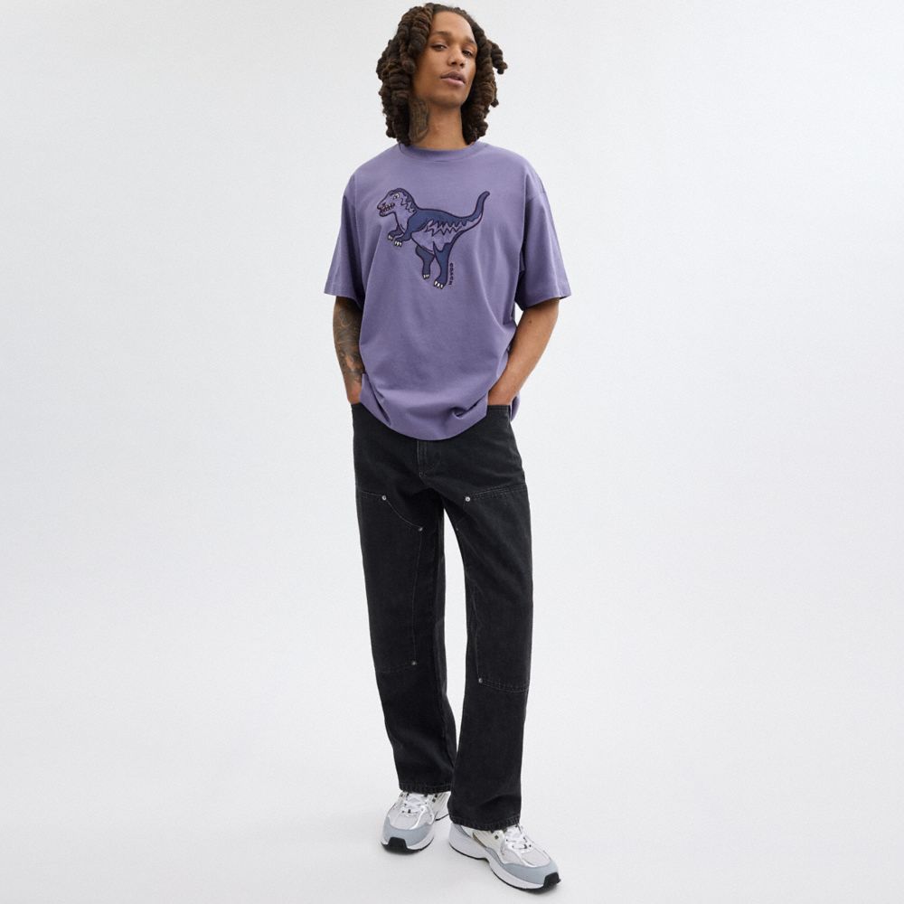 Purple Coach Rexy In Organic Cotton Men T Shirts | SG_CH17982