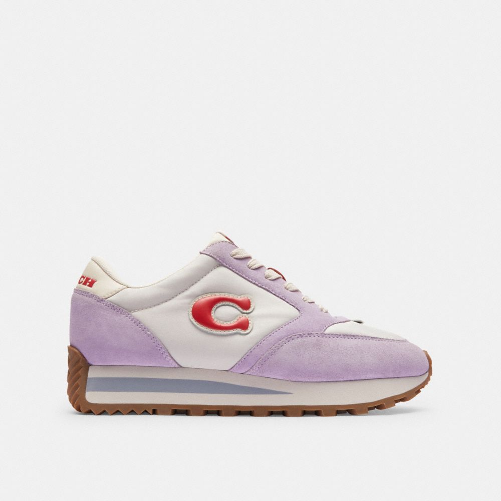 Purple Coach Runner Soft Women Sneakers | SG_CH31442