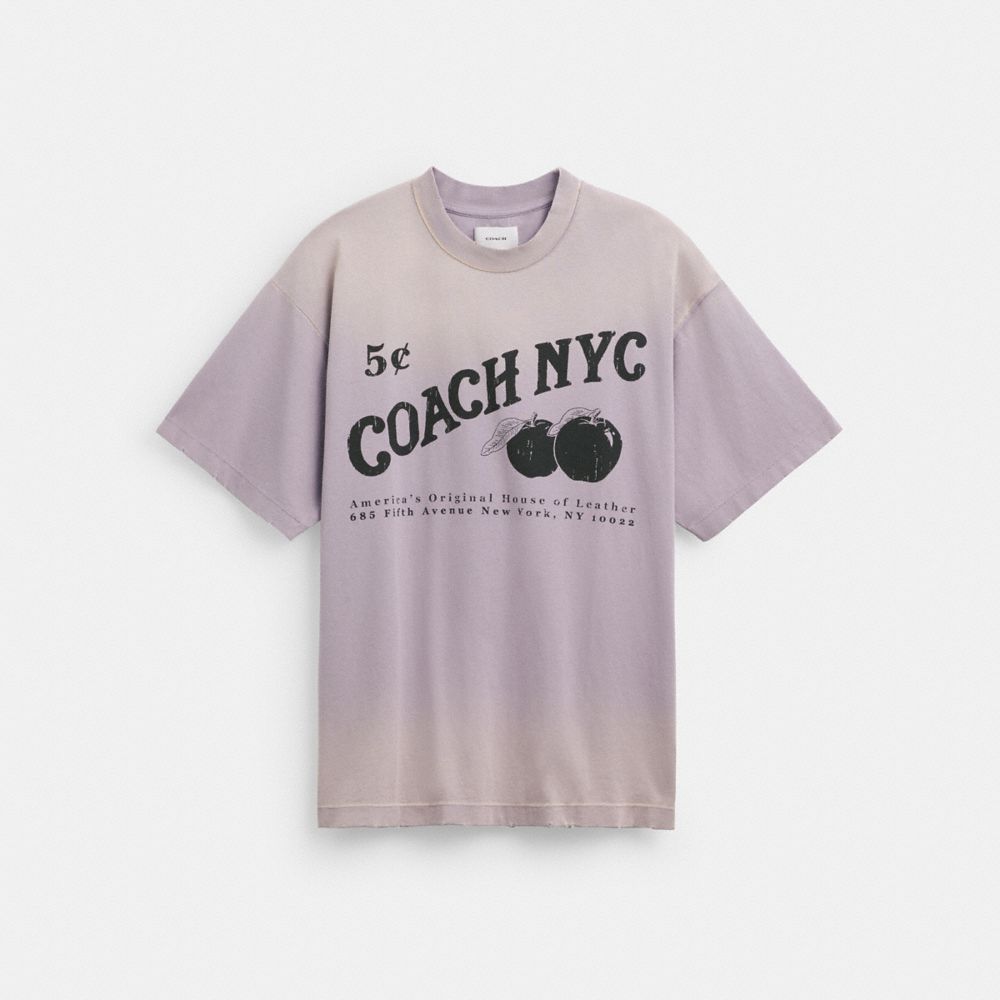 Purple Coach Signature Apple Men T Shirts | SG_CH52759