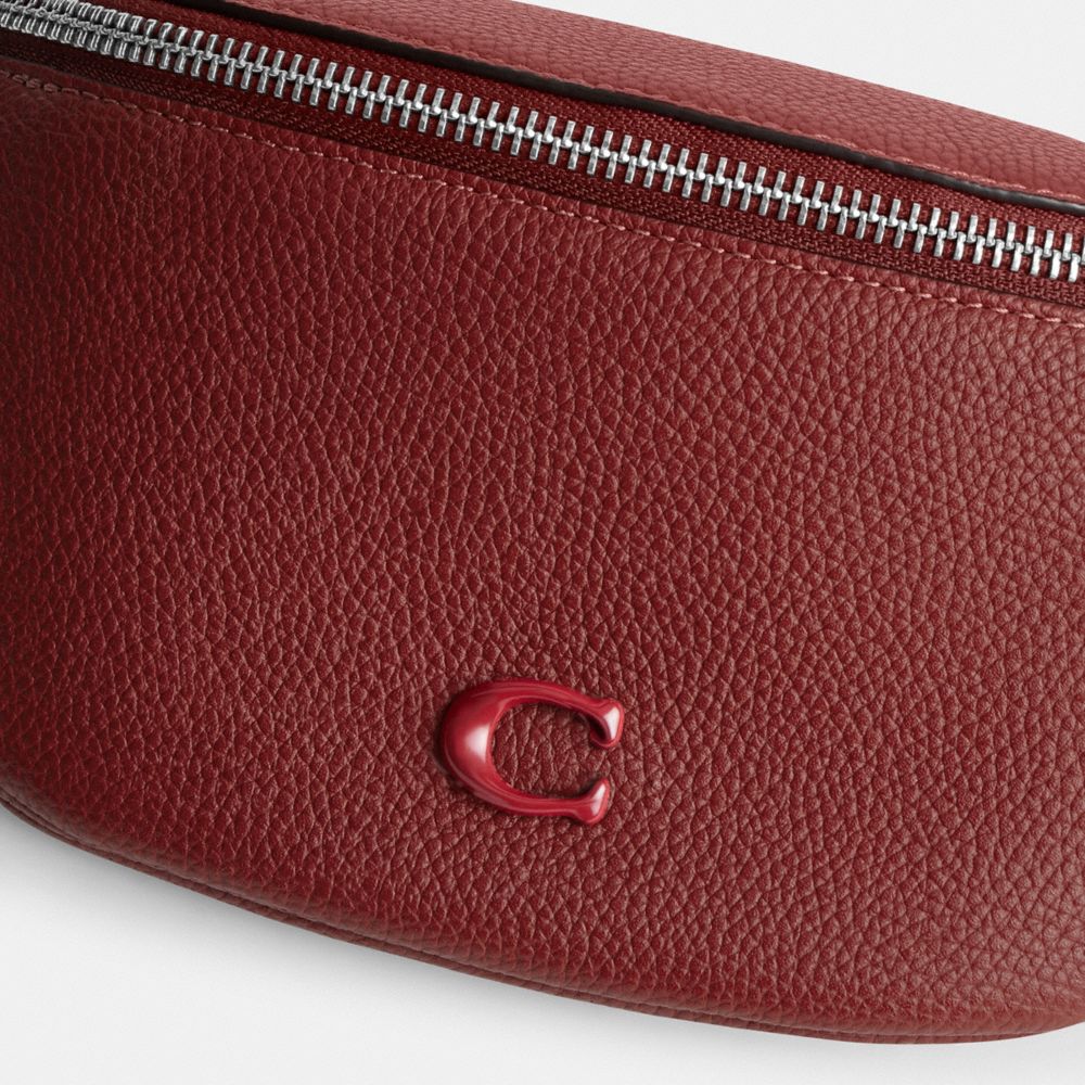 Red Coach Charter Belt 7 Polished Pebble Leather Men Belt Bags | SG_CH41396