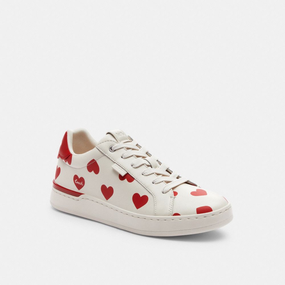 Red Coach Lowline Low Top With Valentine\'s Print Chalk Women Sneakers | SG_CH47577