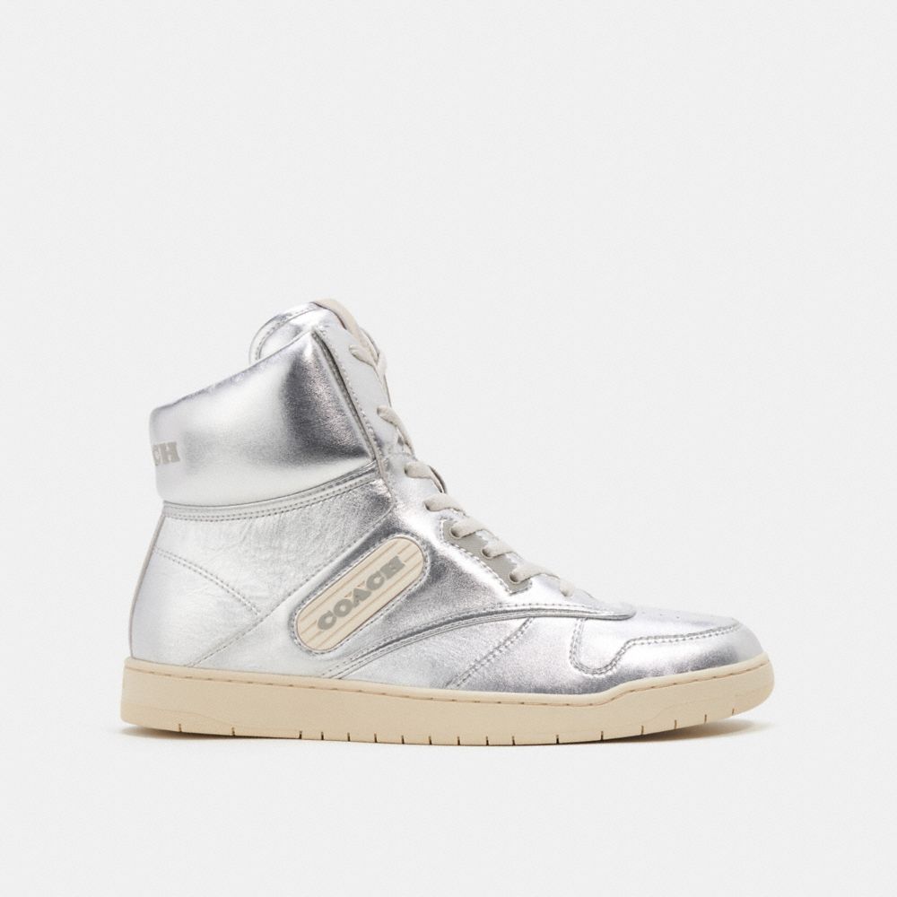 Silver Coach C202 High Top Women Sneakers | SG_CH76152