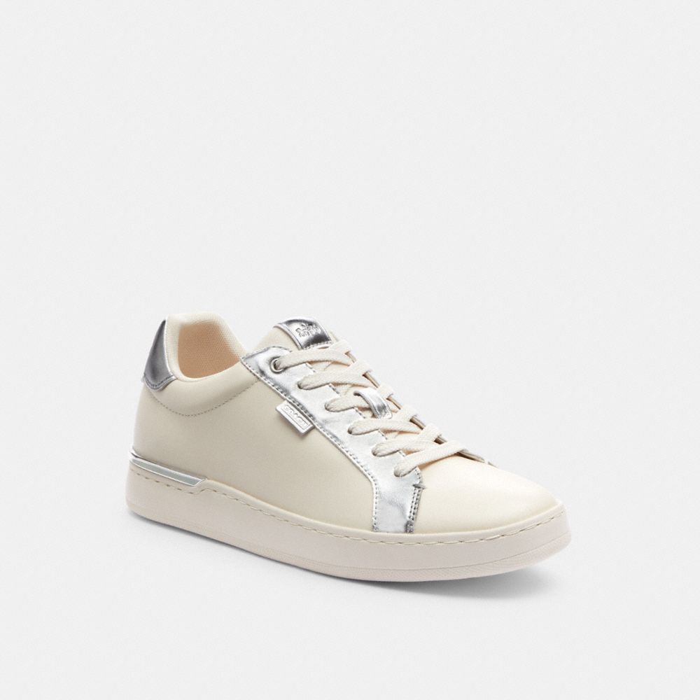 Silver Coach Lowline Low Top Chalk Women Sneakers | SG_CH87708