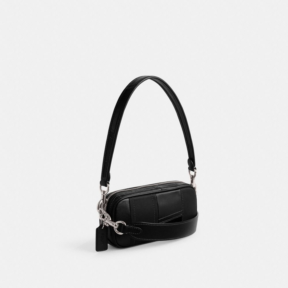 Silver / Black Coach Avery In Patchwork Women Shoulder Bags | SG_CH89130