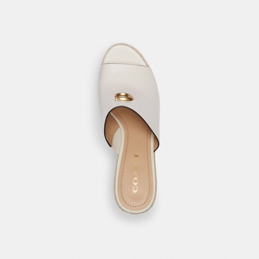 White Coach Gloria Wedge Chalk Women Sandals | SG_CH93417