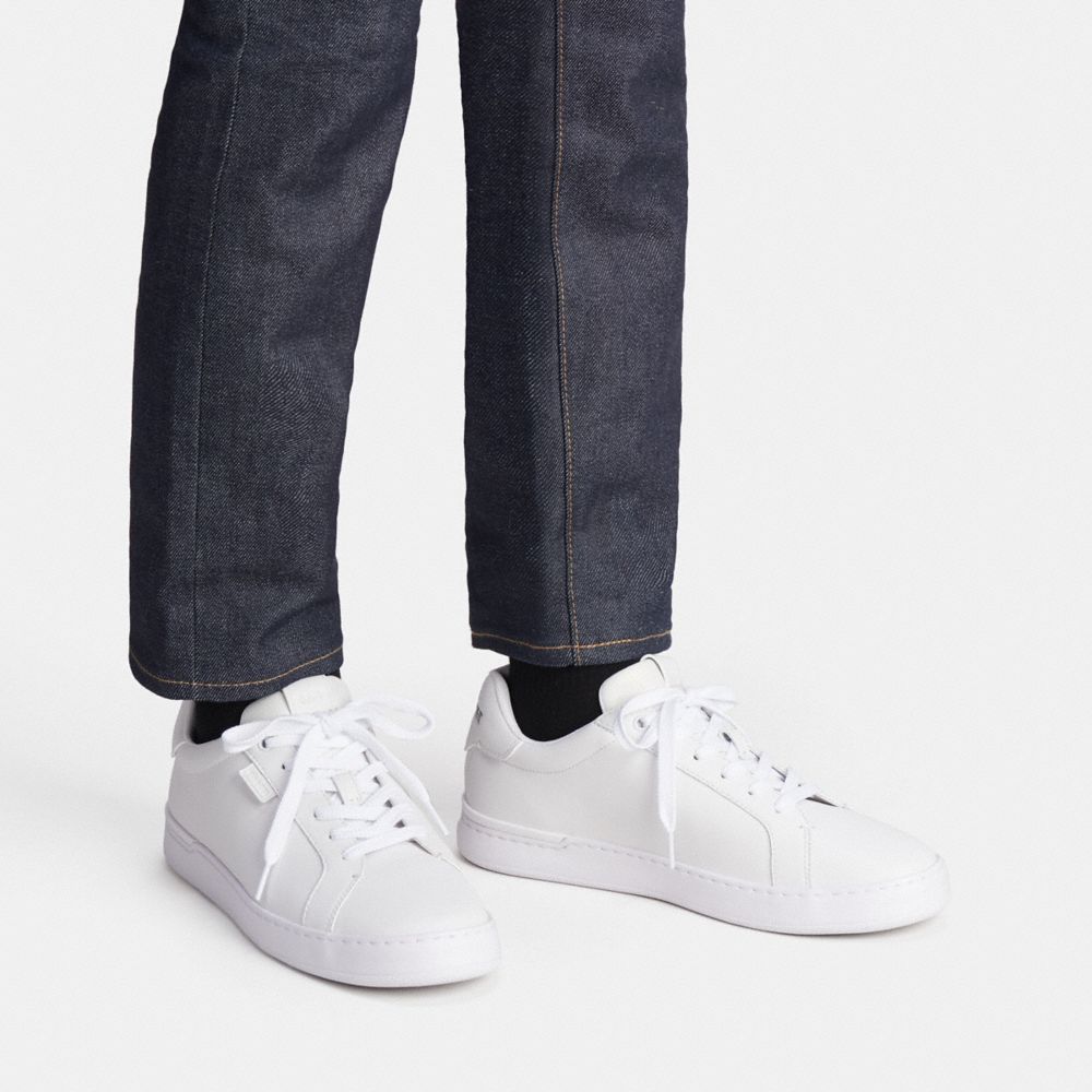 White Coach Lowline Low Top Optic Men Sneakers | SG_CH66151