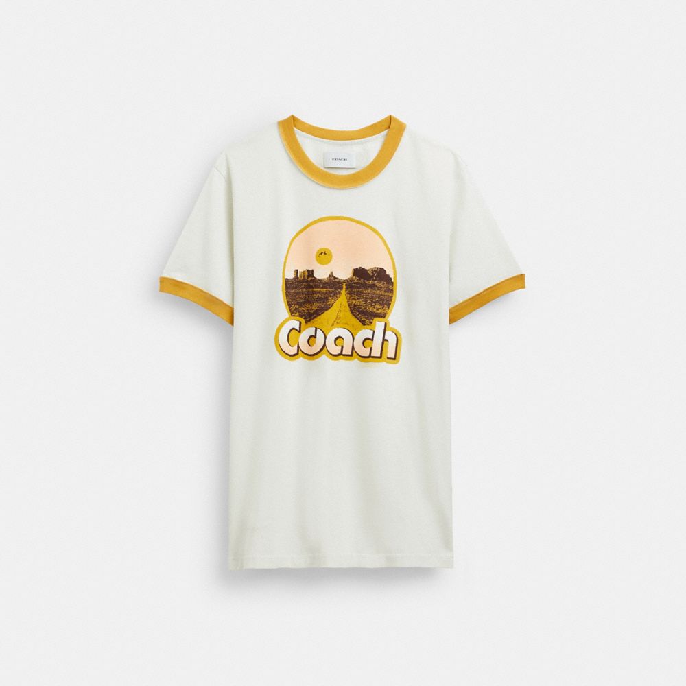 White Coach Roadside Ringer Men T Shirts | SG_CH16783