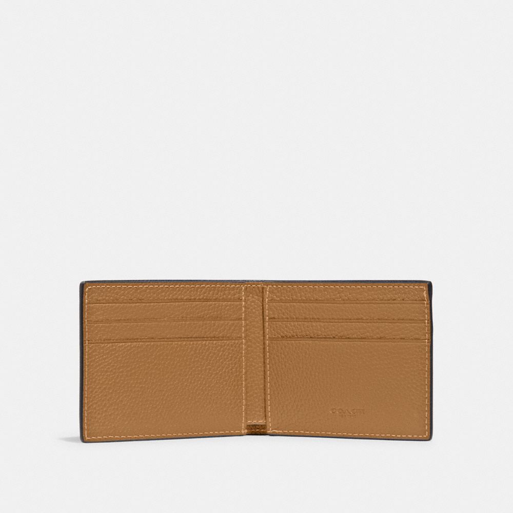 White Coach Slim Billfold Wallet Polished Pebble Leather Men Billfolds | SG_CH88319