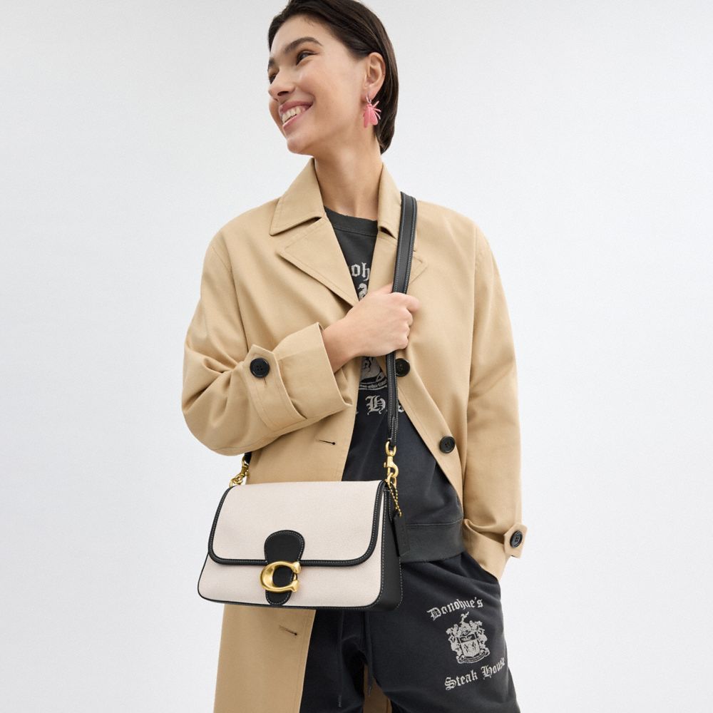 White Coach Soft Tabby Brass Women Shoulder Bags | SG_CH20599