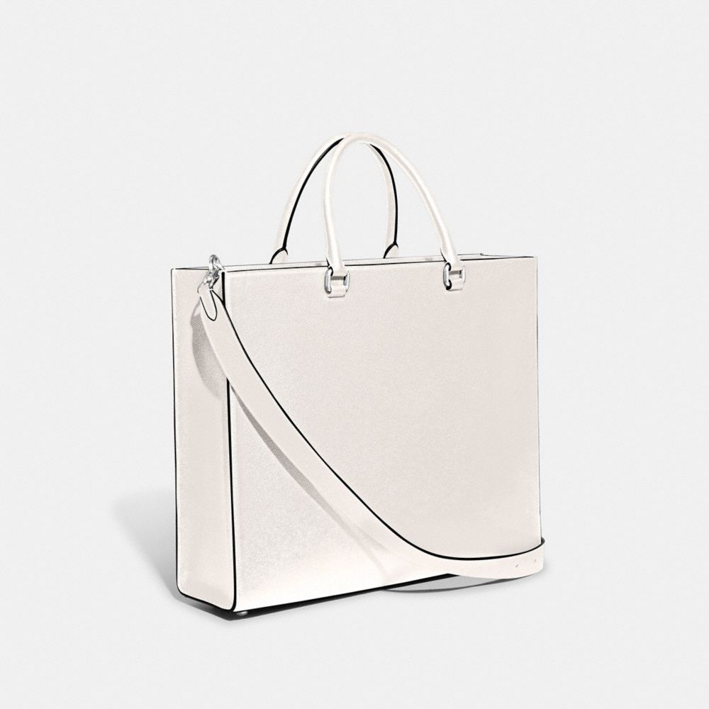 White Coach Tote 40 With Signature Canvas Chalk Men Tote Bag | SG_CH42366