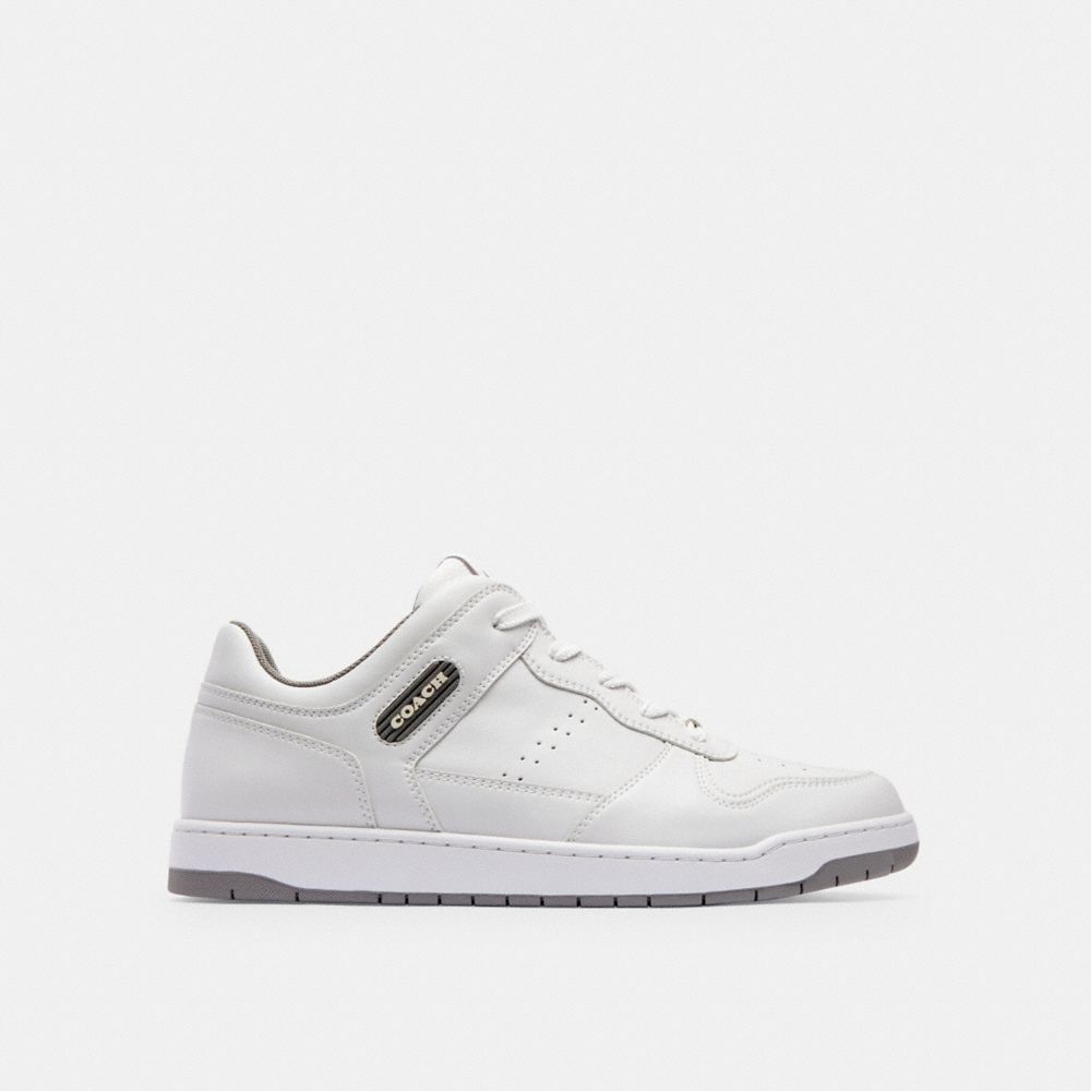 White / Grey Coach C201 Optic Men Sneakers | SG_CH36777