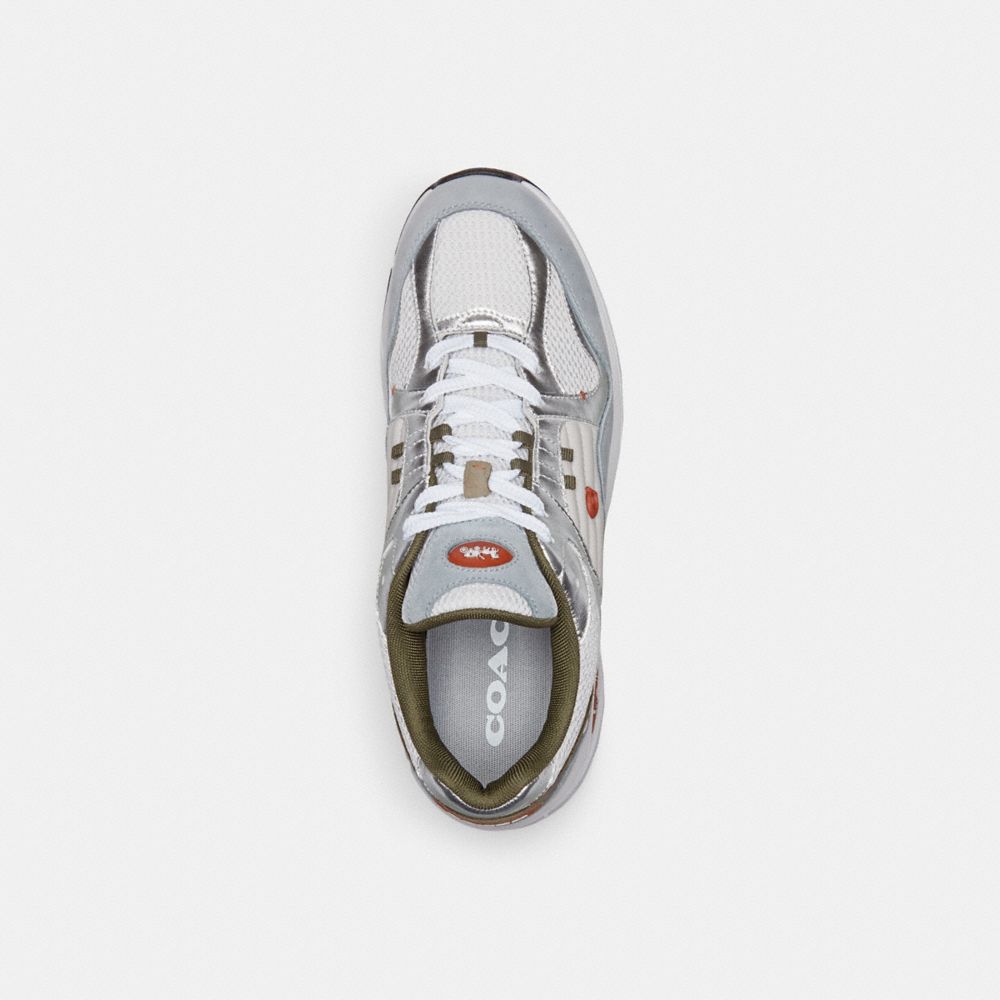 White / Grey Coach C301 Optic Men Sneakers | SG_CH24946